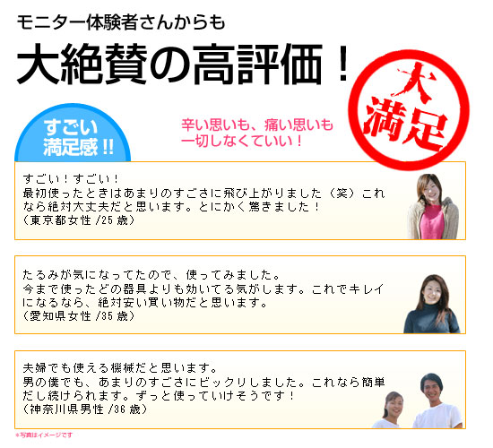干渉波EMS機器パーフェクト4000お客様の声