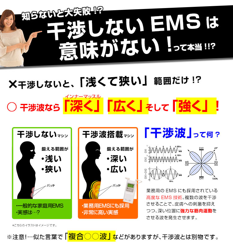 EMSダイエットで後悔したくないなら干渉波