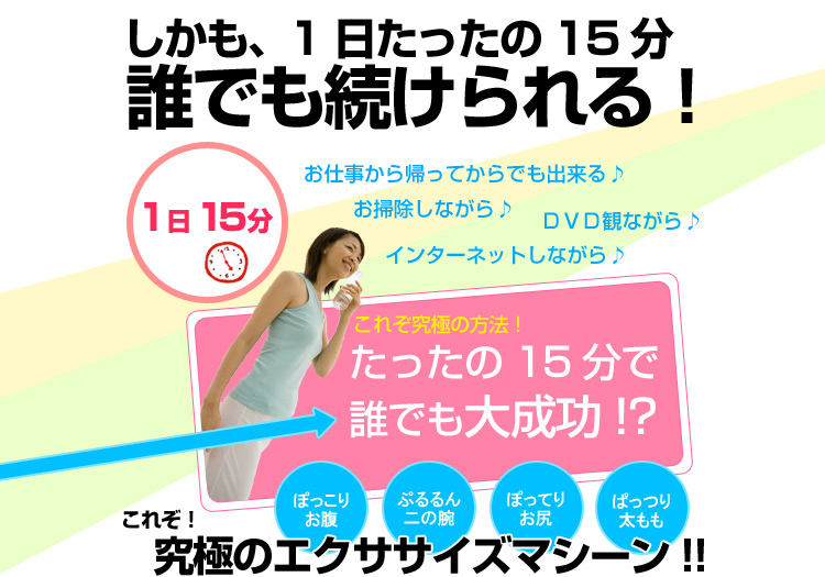 干渉波EMS機器パーフェクト4000なら1日たったの15分でOK