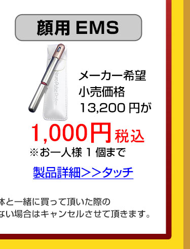 顔専用EMSも同時購入で安い